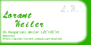 lorant weiler business card